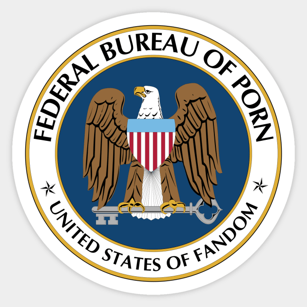 Federal Bureau of p0rn Sticker by queenseptienna